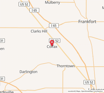 Map of Colfax, Indiana
