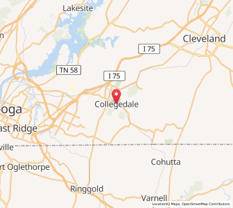 Map of Collegedale, Tennessee
