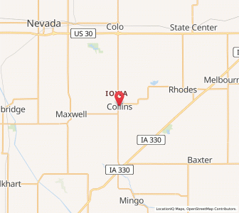 Map of Collins, Iowa