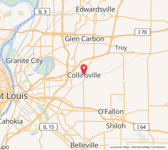 Map of Collinsville, Illinois