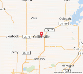 Map of Collinsville, Oklahoma