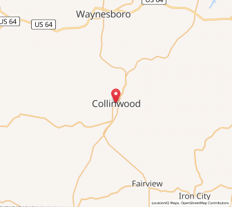 Map of Collinwood, Tennessee