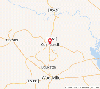 Map of Colmesneil, Texas