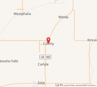 Map of Colony, Kansas