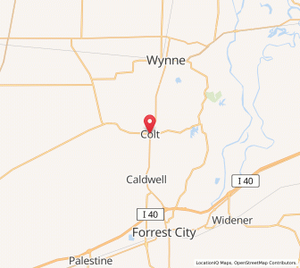Map of Colt, Arkansas