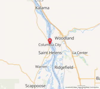 Map of Columbia City, Oregon