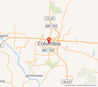 Map of Columbia, Missouri