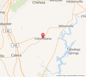 Map of Columbiana, Alabama