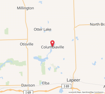Map of Columbiaville, Michigan