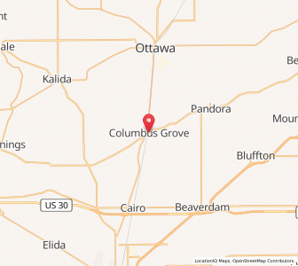Map of Columbus Grove, Ohio