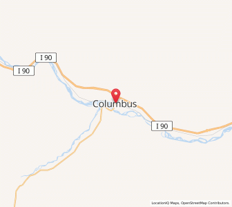 Map of Columbus, Montana