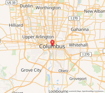 Map of Columbus, Ohio