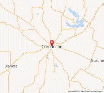 Map of Comanche, Texas