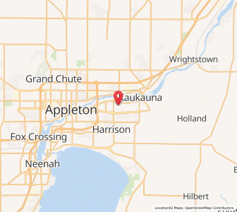 Map of Combined Locks, Wisconsin