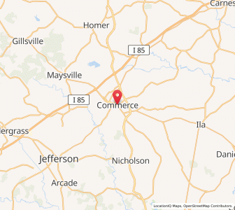 Map of Commerce, Georgia