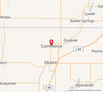 Map of Commerce, Oklahoma