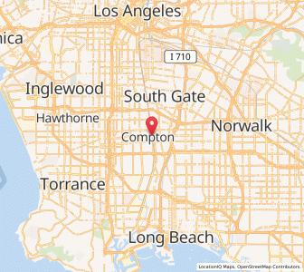 Map of Compton, California