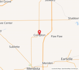 Map of Compton, Illinois