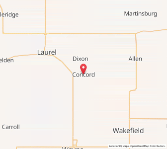 Map of Concord, Nebraska