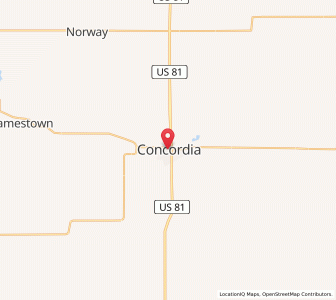 Map of Concordia, Kansas