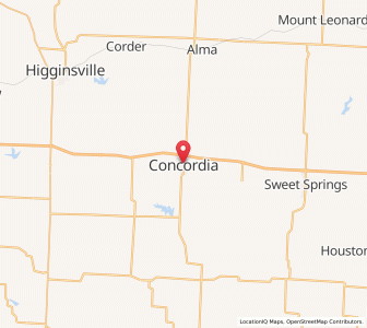 Map of Concordia, Missouri