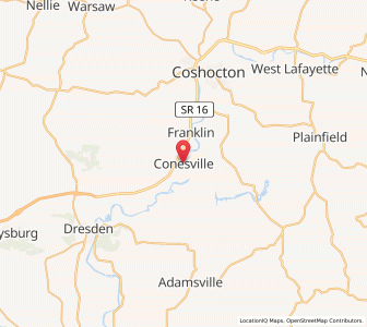 Map of Conesville, Ohio