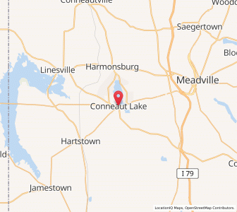 Map of Conneaut Lake, Pennsylvania