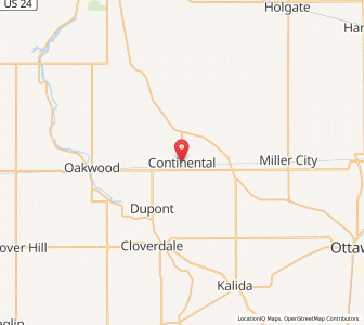 Map of Continental, Ohio