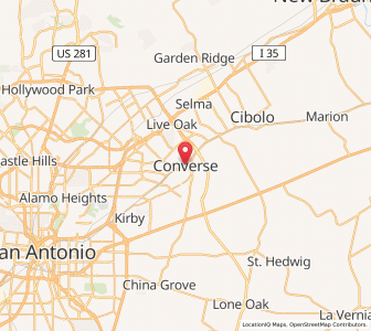 Map of Converse, Texas