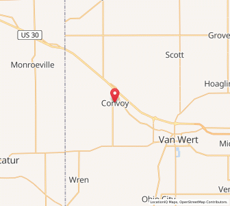 Map of Convoy, Ohio