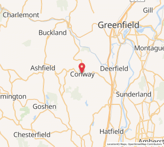 Map of Conway, Massachusetts