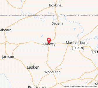 Map of Conway, North Carolina