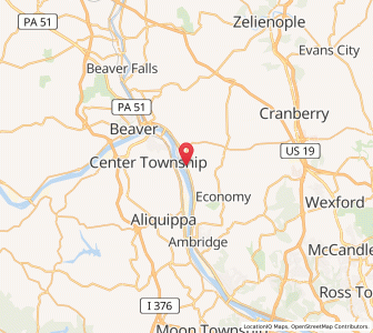 Map of Conway, Pennsylvania