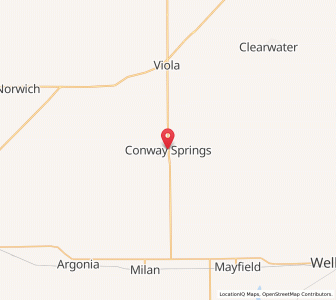 Map of Conway Springs, Kansas