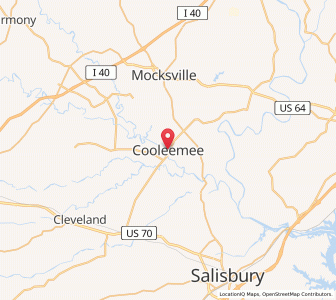 Map of Cooleemee, North Carolina