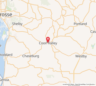 Map of Coon Valley, Wisconsin