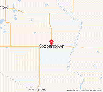Map of Cooperstown, North Dakota