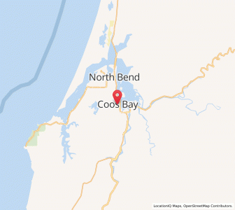 Map of Coos Bay, Oregon