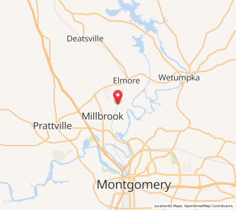 Map of Coosada, Alabama