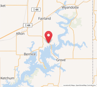 Map of Copeland, Oklahoma