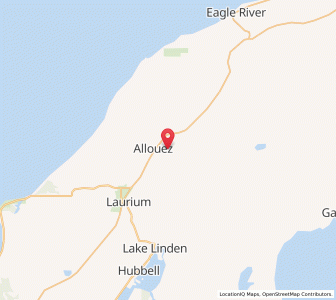 Map of Copper City, Michigan