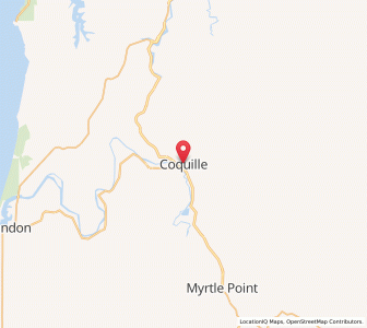 Map of Coquille, Oregon