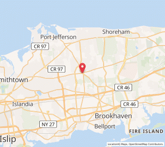 Map of Coram, New York