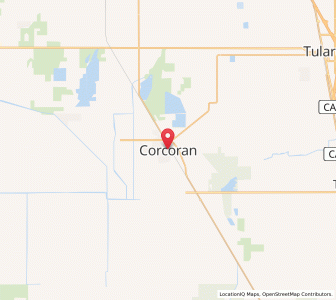 Map of Corcoran, California