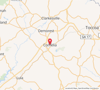 Map of Cornelia, Georgia