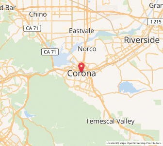 Map of Corona, California