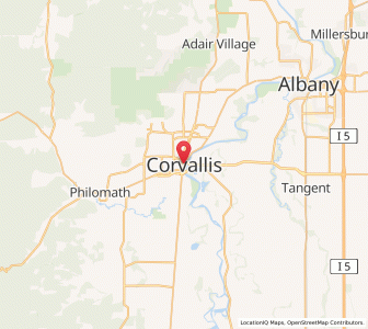 Map of Corvallis, Oregon