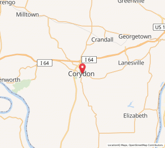 Map of Corydon, Indiana