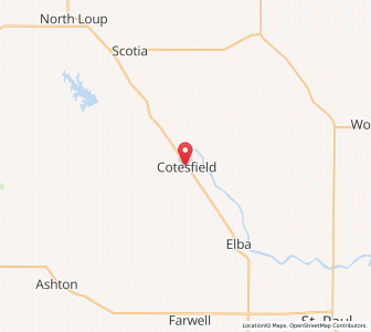 Map of Cotesfield, Nebraska