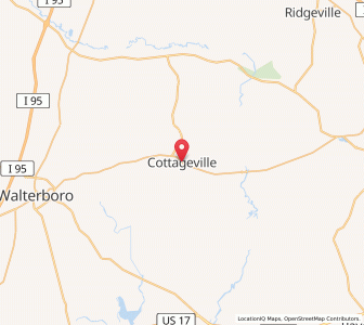 Map of Cottageville, South Carolina